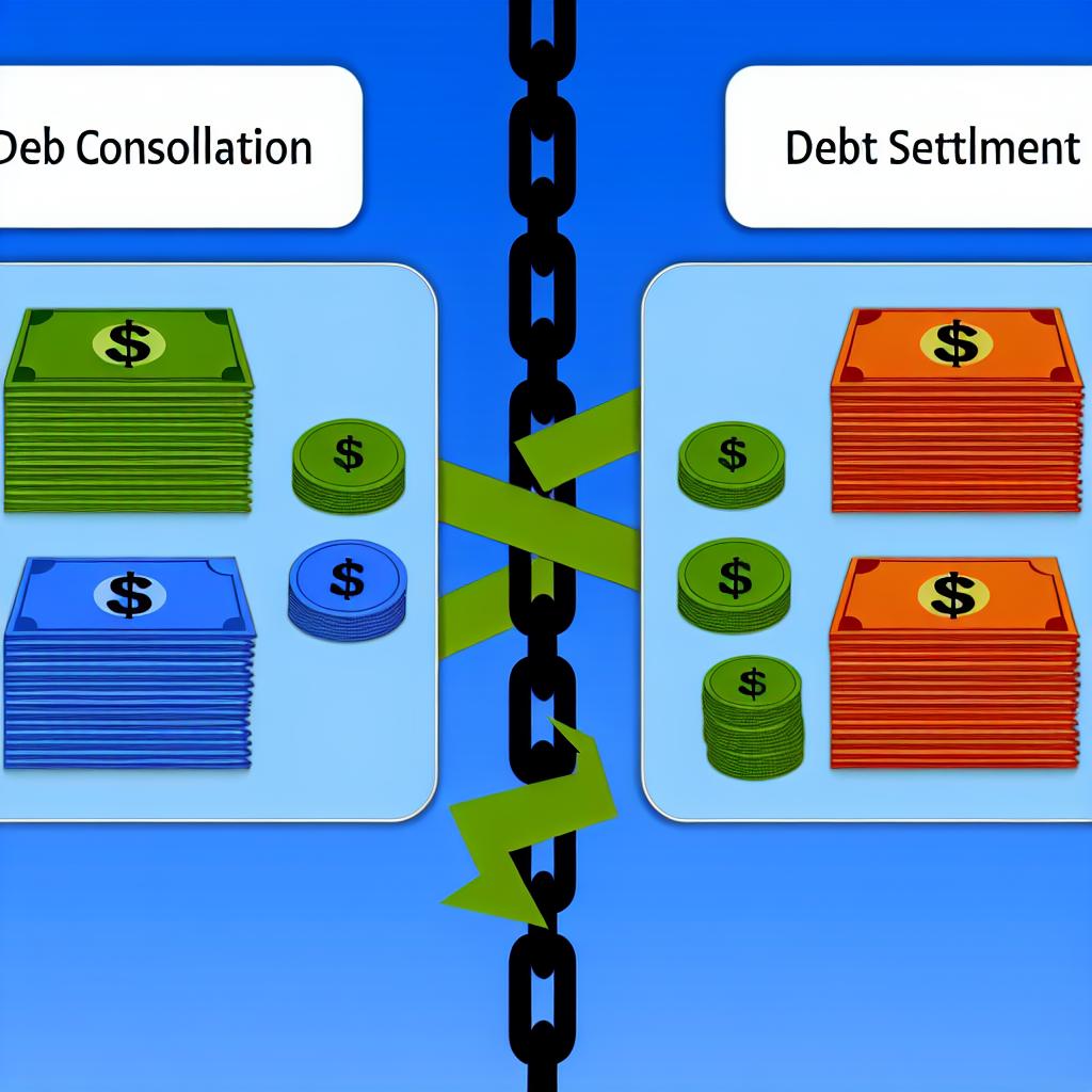 The difference between debt consolidation and debt settlement.